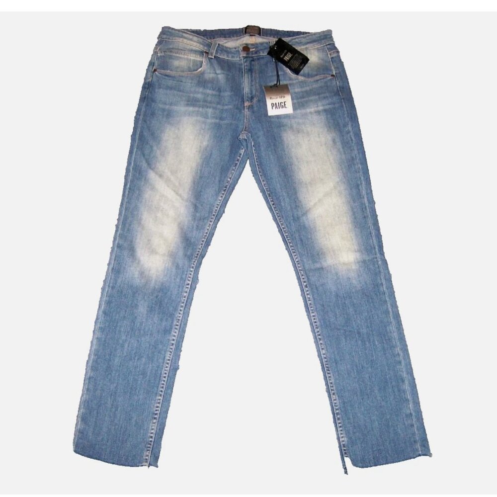 PAIGE X Rosie HW Slim Straight Astrid Rita Medium Wash Mid Rise Jeans 29 NWT New